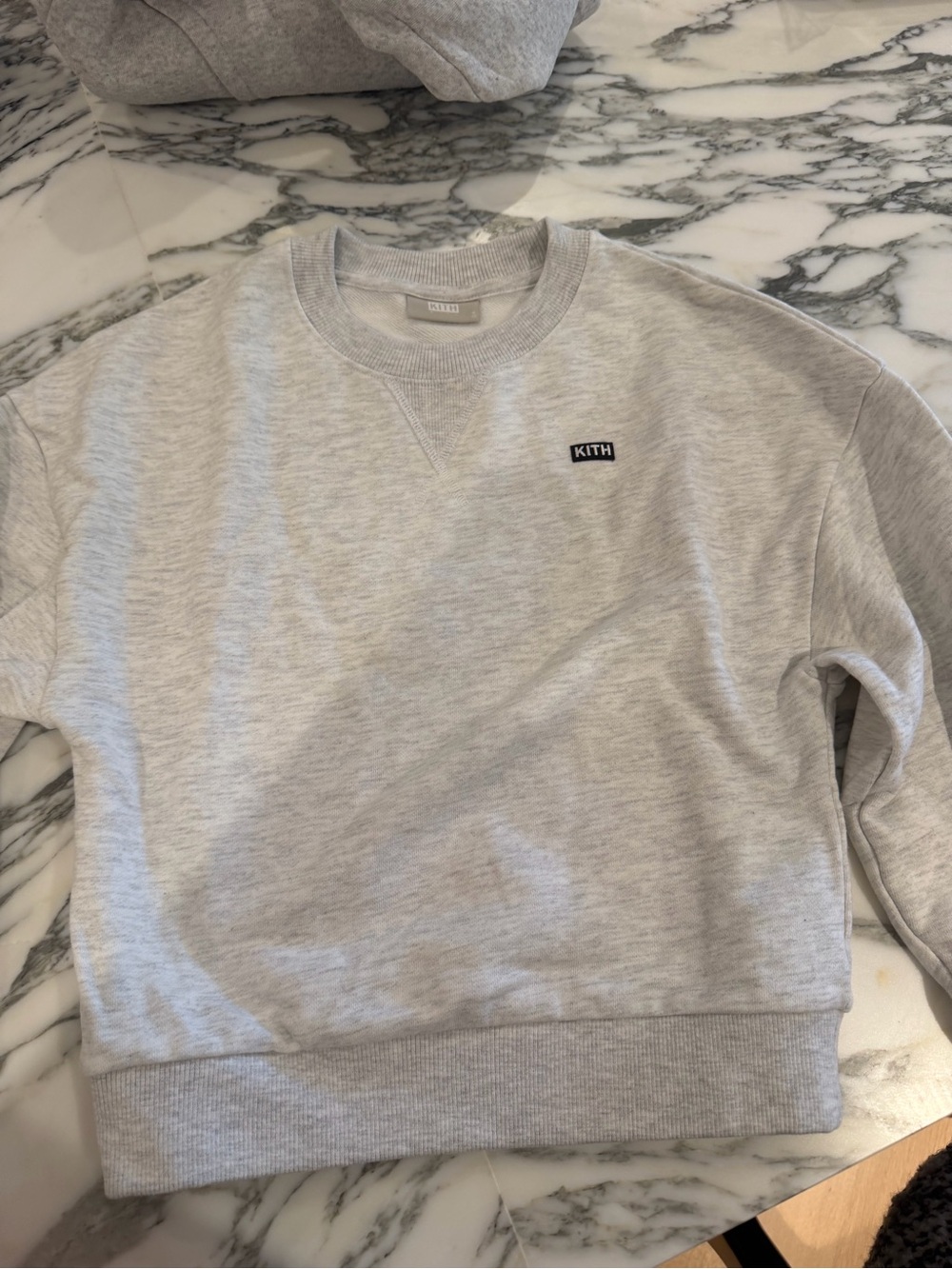 Kith Heather Light Gray Crewneck Sweatshirt